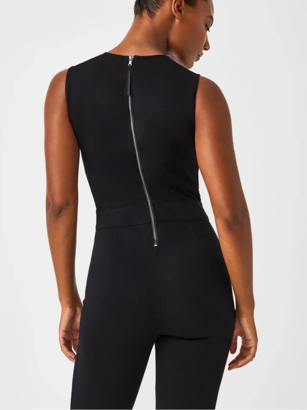 NEW spanx perfect sleeveless black jumpsuit size small tall - Picture 3 of 12